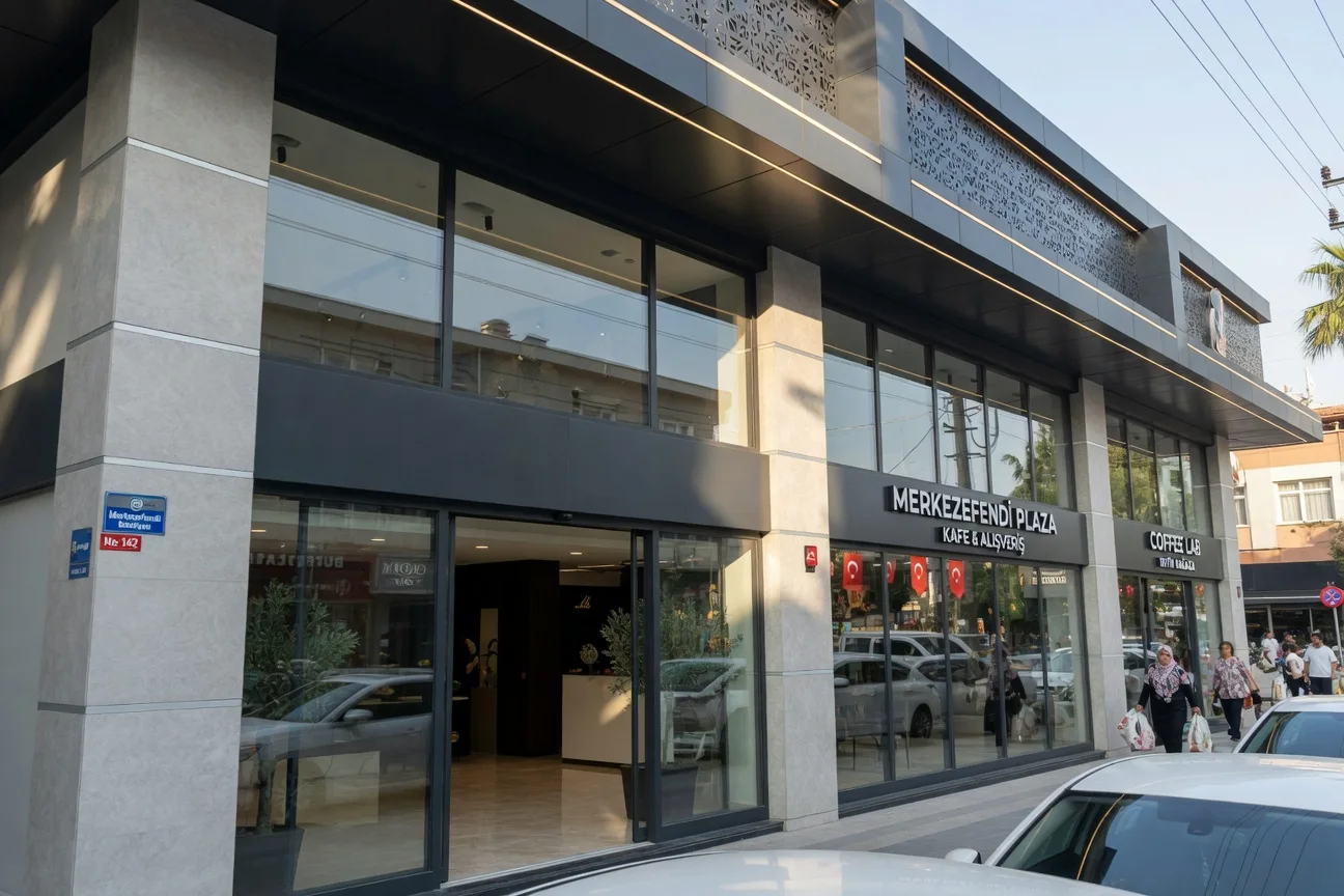 Denizli Merkezefendi ticari mekan cephe görünümü
