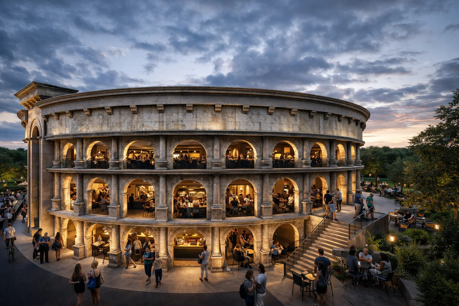Arena Otel Projesi - Denizli Colosseum Esinli Tasarım görsel 4