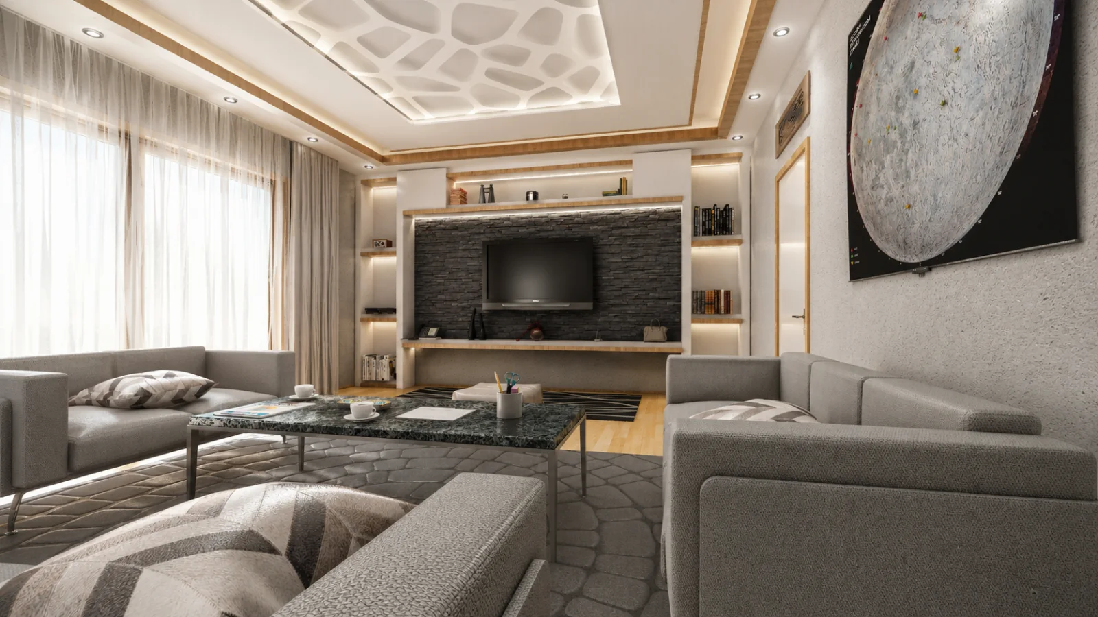 Çivril Denizli 185 m² Ahşap İç Mekan Tasarımı görsel 2