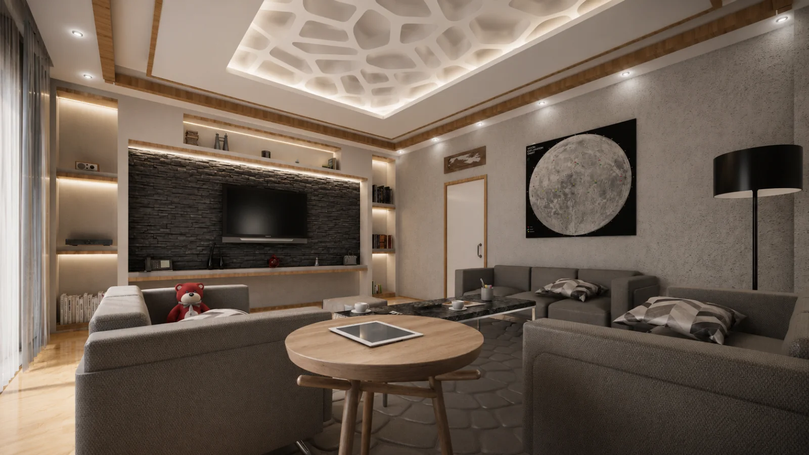 Çivril Denizli 185 m² Ahşap İç Mekan Tasarımı görsel 3